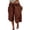 Brown, variant on Women's Loose Fit Wide Leg Pants Summer Cotton Linen Casual Five Quarter Pants Elastic Waist with Drawstring Trouses by Yigetop Brown L