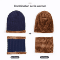 thumbnail image 3 of APTOCO 3 Pcs Winter Beanie Hat Scarf Touchscreen Gloves Set for Men and Women, Beanie Cap Gloves Neck Warmer with Warm Knit Fleece Lined, Christmas Gift, Blue, 3 of 7