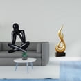thumbnail image 2 of Escultura Abstracta De Figura Decorativa De Fuego, Estatua De Arte Moderno De Resina Con Forma De Llama, Adorno Coleccionable De Escritorio Para Sala De Estar, Estantería, Armario, Decoración, 2 of 8