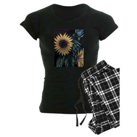 

CafePress - Sunflower Life Pajamas - Women s Dark Pajamas