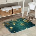 thumbnail image 6 of Bath Mat Teal Snowflake Winter Christmas Bathroom Rug Non Slip for Shower Soft Memory Foam 15.7 x 23.6 Inch Small Carpet Floor Runner Washable, 6 of 6