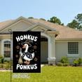 thumbnail image 2 of AMHNF Honkus Ponkus Witch Duck Linen Garden Flag for Halloween Home Outdoor Garden Yard Decor 12x18 inch, 2 of 5