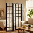 thumbnail image 2 of HOMCOM 4 Panel Room Divider, 5.6 ft Folding Privacy Screen, Black, 2 of 10