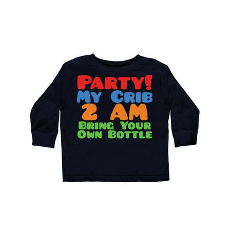 

Inktastic Party At My Crib Gift Toddler Boy or Toddler Girl Long Sleeve T-Shirt