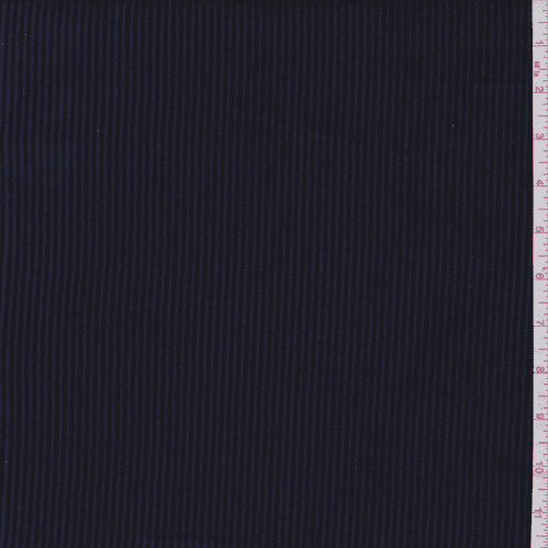 Navy Blue Flocked Stripe Stretch Denim, Fabric By the Yard - Walmart ...