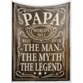 thumbnail image 2 of Papa Gifts from Grandkids, Grandchildren, Gifts for Grandpa, Throw Blanket for Grandfather, Presents from Granddaughters Grandsons for Father''s Day, Birthday, Christmas - 50" x 60" (Legend), 2 of 6