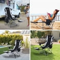 thumbnail image 6 of Nice C Camping Chairs, Portable Camping Chairs, Folding Camping Chair, Detachable Foot-Rest, Padded Cushion, Side-Pocket and Carry Bag (One Black), 6 of 8