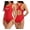 Red, variant on Adoretex Girl's/Women's Guard Wide Straps One Piece Swimsuit, Fit Back Style Fully Lined Bathing Suit with Removable Padding Cups for Girls and Womens - FGP15 - Navy - 44