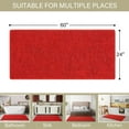 thumbnail image 2 of Softlife Luxury Soft Bathroom Non-Slip Rug Shaggy Bath Mat,24"x60",Red, 2 of 6