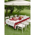 thumbnail image 3 of Outdoor Tablecloth with Umbrella Hole and Zipper, Red Valentine's Day Rectangle Table Cloth 54x80 Inch Waterproof Tablecloth, Love Heart Roses Romantic Picnic Table Cover for Patio Camping, 3 of 7