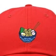 thumbnail image 2 of Dalix Noodle Embroidered Womens Ramen Cotton Dad Hat Baseball Cap Adjustable Womens in Red, 2 of 5