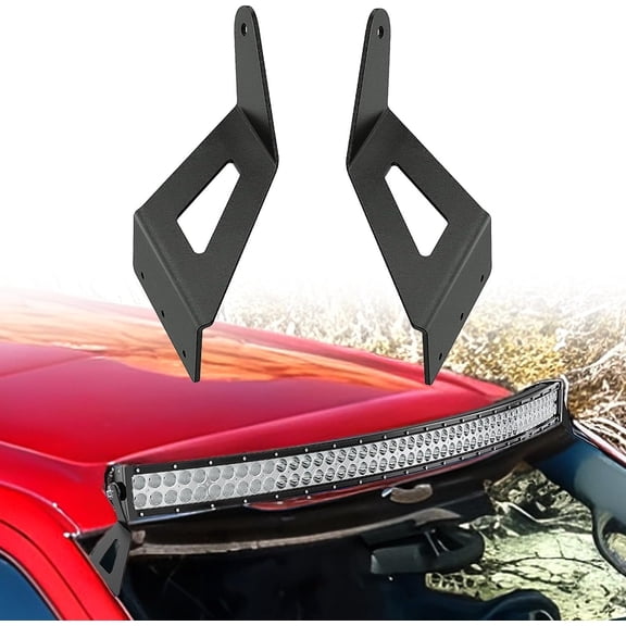 Nilight 54 inch Curved LED Light Bar Bracket Mounting Upper Windshield Roof Cab Brackets Compatible with Ford F250 F350 F450 Super Duty 1999-2016