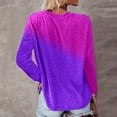 thumbnail image 4 of Pompotops Blouse Décontractée à Manches Longues avec Poche et Col Rond Imprimé Dégradé pour Femmes, 4 of 6