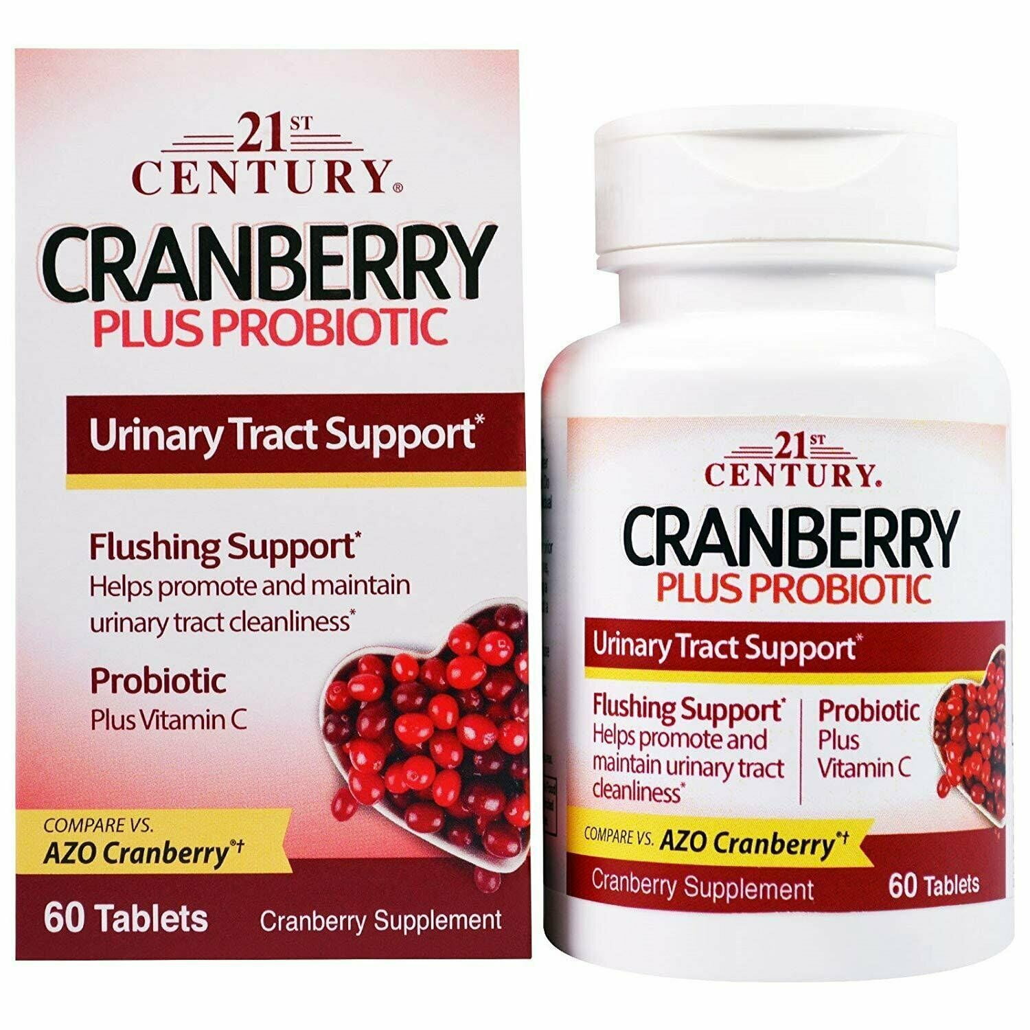21st Century Cranberry Plus Probiotic Tablets, 60 Each - (Pack of 4)