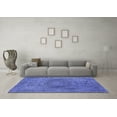 thumbnail image 3 of Ahgly Company Indoor Round Oriental Blue Industrial Area Rugs, 6' Round, 3 of 4
