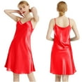 thumbnail image 2 of LYMAYTER Women's Satin Lingerie Mini Spaghetti Strap Dress Silk Satin Nightgowns M-4XL, 2 of 8
