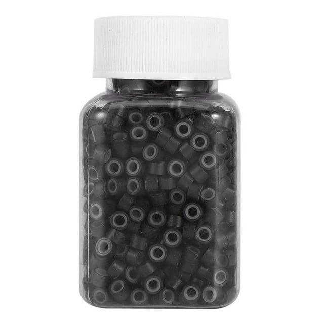 Qiilu Tools, Beads,1000PCS/Bottle 5MM Silicone Lining Rings Loops Beads Tools For Human 5 Colors