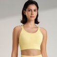 thumbnail image 5 of Women's Sports Bra Sports Fitness Bra Yoga Running Bra Dry Wicking Bra Bras for Women No Underwire Yellow M, 5 of 8