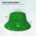 thumbnail image 6 of Easygdp Green Glitter Double-Sided Reflective Fisherman Hat,Sun Visor,Casual Hat,Fluorescent Hat,Suitable For Outdoor And Night Walking,Unisex, 6 of 9