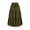 Green, variant on ZHOGXU Ladies Midi Skirts Solid Color Summer High Waist Ruffle Layered Hem Tie Waist Party Club Wear
