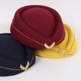 thumbnail image 4 of Boina retro de azafata, gorro de lana tipo pintor versátil para otoño e invierno para mujer, 4 of 6