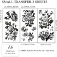 thumbnail image 2 of Juego de 3 calcomanías de rosas blancas y negras para muebles y manualidades, 6x12 pulgadas, diseño de rosas, adhesivos decorativos florales., 2 of 7