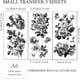 thumbnail image 2 of Juego de 3 calcomanías de rosas blancas y negras para muebles y manualidades, 6x12 pulgadas, diseño de rosas, adhesivos decorativos florales., 2 of 7