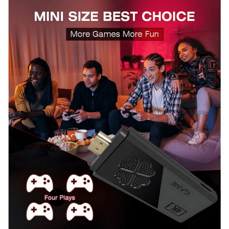Portable 4K TV Video Retro Game Console 2.4G Wireless Controller