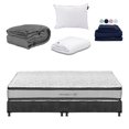 thumbnail image 1 of Colchón King Size Restonic con Box Almohada Cubre Colchón Sábanas Edredón, 1 of 8
