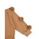 thumbnail image 5 of Conjunto de ropa de 2 piezas para bebés y niñas pequeñas, traje de otoño invierno, chaqueta abierta de manga larga a cuadros y falda acampanada XBTCLXEBCO 3-4 años, Café, 5 of 6