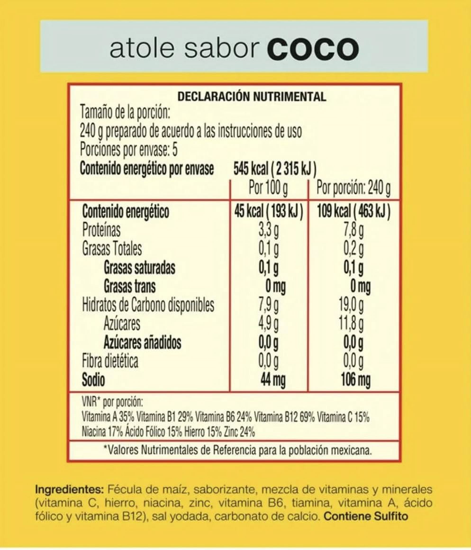 Maizena sabor coco 47g coconut flavor 6 pk