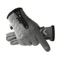 thumbnail image 2 of Winter Cycling Warm Gloves Touchscreen Water Resistant Windproof Non-Slip Grips Sport Gloves for Driving Biking Running Skiing Hiking Climbing Men&Women, Gray, M, 2 of 8