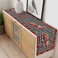 thumbnail image 4 of Roses Valentine's Day Table Runner 48 Inches Long Farmhouse Dress Scarves, Farmhouse Floral Truck Plaid Dining Tablerunner for Coffee Table/Kitchen Island/Party Décor, 13" x 48", 4 of 8
