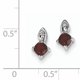 Sterling Silver Boucles d'Oreilles en Diamant Grenat Plaqué Rhodium QE9983GA Suisse – image 2 sur 2