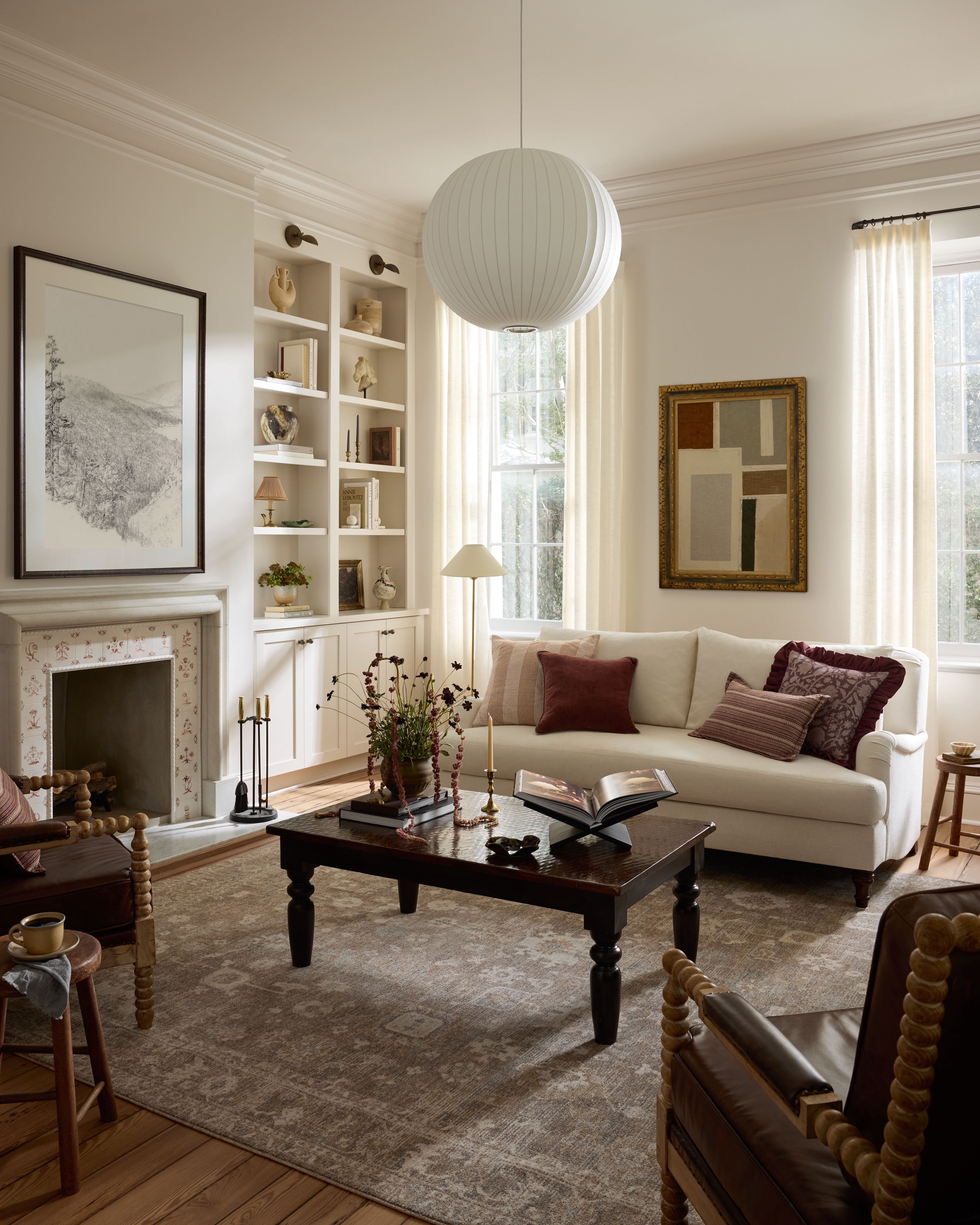 Chris Loves Julia x Loloi Louisa Taupe / Ivory 5'-3" x 7'-6" Area Rug