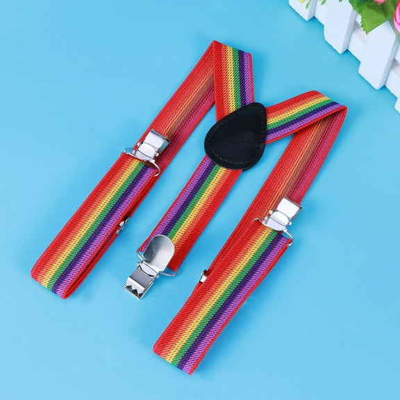 Raindrops 1Pcs Fashion Suspenders for Children with Metal Clips in Rainbow Style
