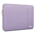 thumbnail image 5 of Mosiso 15.4" 15.6" Polyester Laptop Sleeve Bag for MacBook Dell HP Lenovo Acer Asus, Water Repellent Notebook Bag Case Cover, Light Purple, 5 of 6
