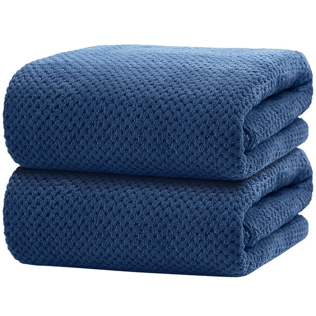 Toallas de baño HOMEXCEL Paquete de 2 Microfibra Ultra Suaves Azul 70x140 cm