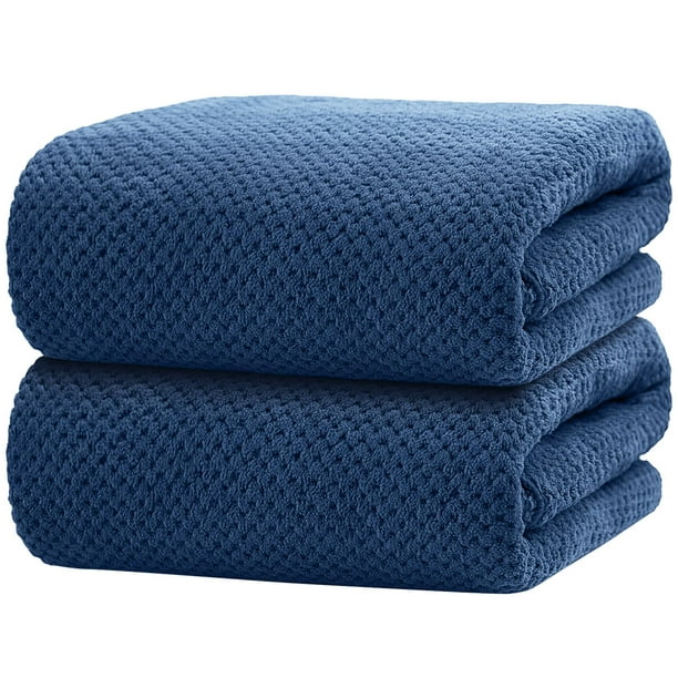 Toallas de baño HOMEXCEL Paquete de 2 Microfibra Ultra Suaves Azul 70x140 cm