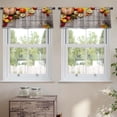thumbnail image 2 of LALILO Kitchen Curtain Valance Autumn With Yellow Maple Leaves Rod Pocket Window Curtain 52"x 18" Set of 2, 2 of 5