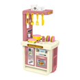 thumbnail image 3 of Juego de cocina de 43 Uds., utensilios de cocina de juguete, juego de rol, comida de imitación y juego de cocina para regalo de restaurante interior Rosa, 3 of 8