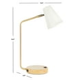 thumbnail image 4 of SAFAVIEH Veda Contemporary Chic Table Lamp with USB Port, Gold/White, 4 of 7