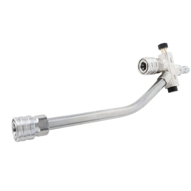 Pressure Washer Extension Wand Dual Connector, Foam Cannon Dual Connector Accessory Foam Cannon Double Tip Switch Attachment Adjustable for Home