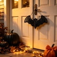 thumbnail image 3 of Clearance Halloween Hanging Bat Decoration, 3D Hand-Made Woven Bat Decor, Realistic Scary Fake Black Hanging Flying Bat, Spooky for Indoor Outdoor Yard Porch Lawn Decorations, 3 of 6
