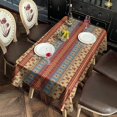 thumbnail image 2 of Rectangle Waterproof Tablecloth 60×120 Inch, Bohemian Style Striped Art Patetern Reusable Indoor/Outdoor Durable Table Cover for Party Kitchen Dinner Room Decor, 2 of 6