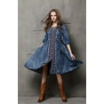 thumbnail image 2 of Vicky and Lucas Half Sleeve Button Front Modern Style Denim Dress (Medium), 2 of 3