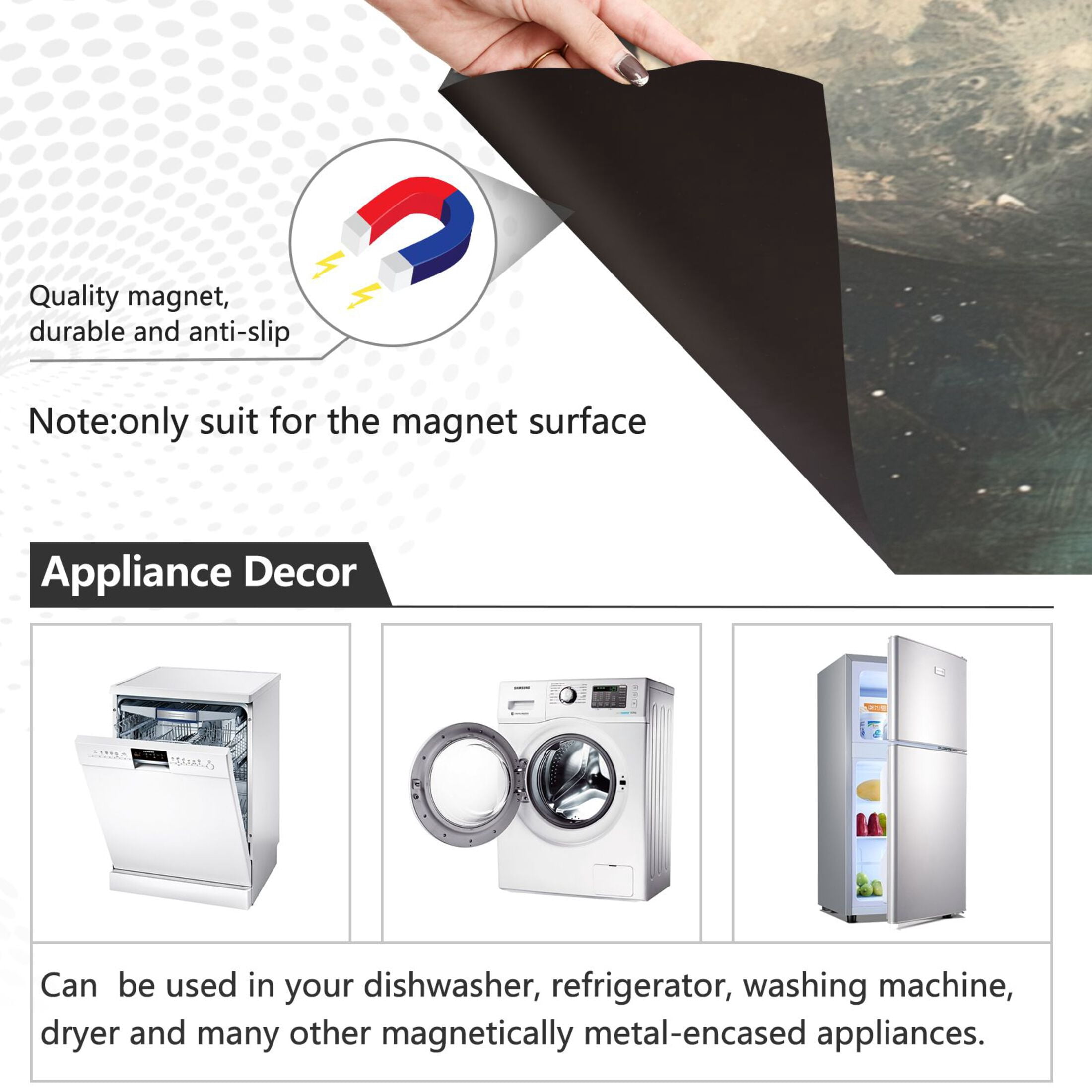 Dishwasher Magnetic Sticker 23x26 Inch Refrigerator Magnetic Sticker Washing Machine Magnetic Sticker Kitchen Panel Magnetic Sticker Home Decor Beautiful Moon on The Sea