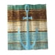 thumbnail image 5 of Cortina de ducha y ganchos para baño, 180x180cm, diseño de ancla de barco/caracola/estrella de mar Multicolor, 5 of 9