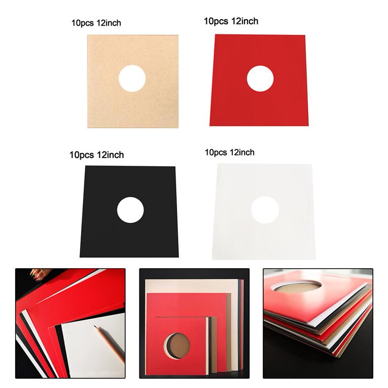 AFQH 12" 10pcs Vinyl Record Sleeves White Colour Disco Bags Card For LP  Vinyl Record: Electronics - Walmart.com