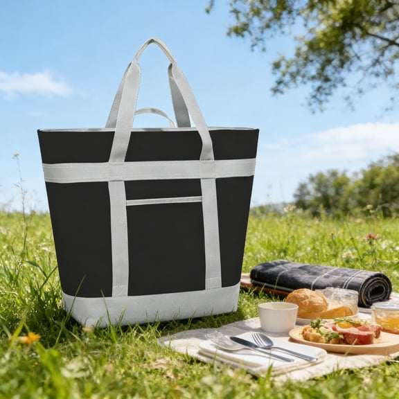 Oversized Shoulder Insulated Cooler Bag 20.5 Inch Large Capacity Thermal Lunch Tote for Family Picnics Commute Travel